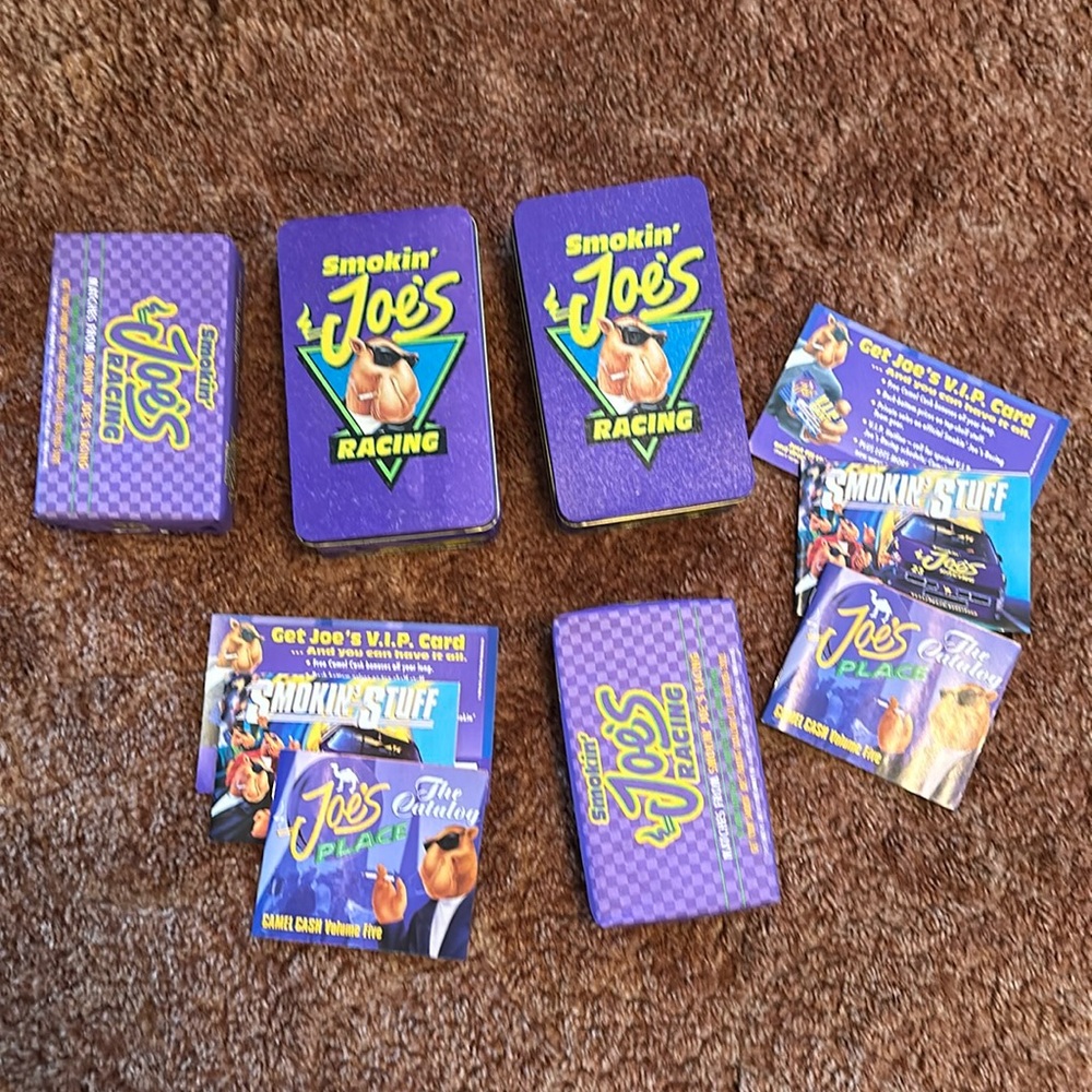 Camel smokin Joe's racing tin with matches 1990's